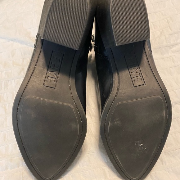 Frye Judith Ankle Leather Double Zip Boots Booties Black size 8.5 - Picture 9 of 9